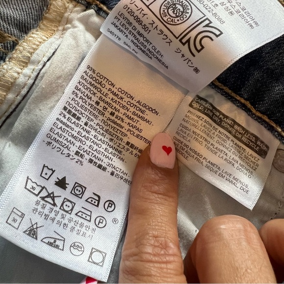 Levi's 721 Ripped High Rise Skinny Jeans W26 L30 - Picture 13 of 16